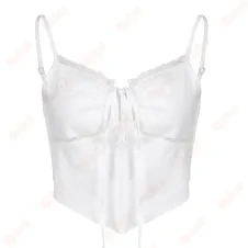 ladies white suspender type tank tops